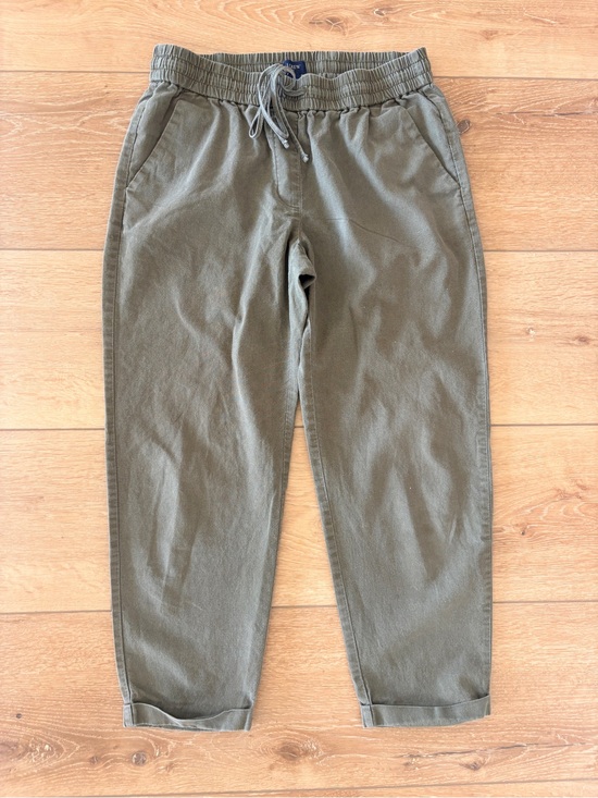 J. Crew Pants - J. Crew Olive Drawstring Joggers Linen-Cotton blend